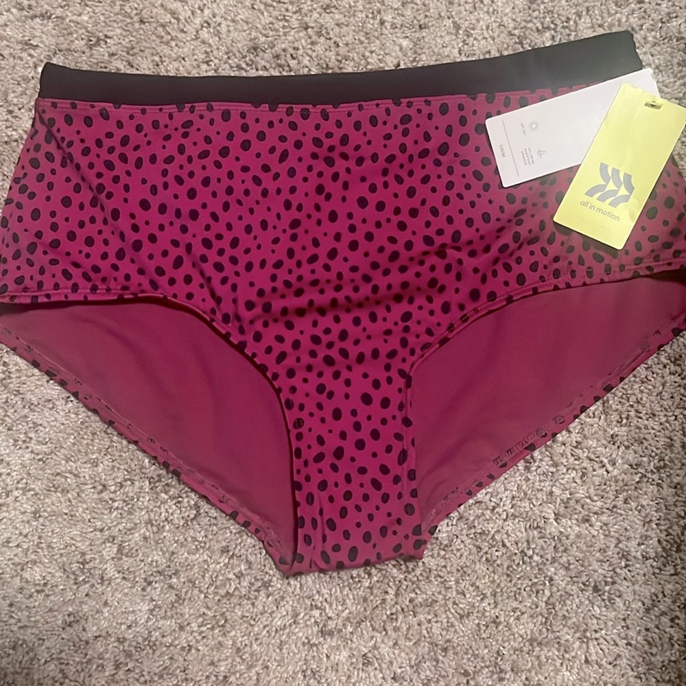 All in motion bikini bottom. Size med. med coverage. NWT cranberry color